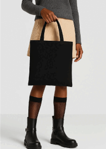 Túi vải canvas trơn màu Đen có sẵn